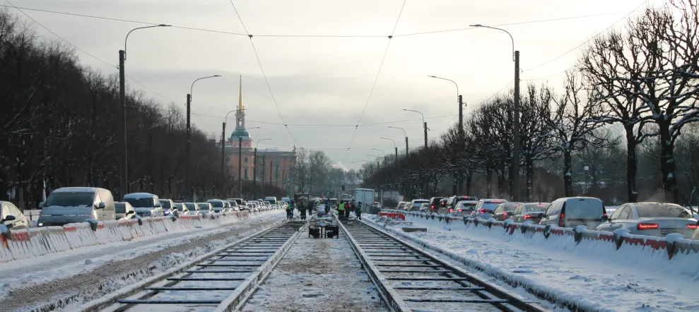 В Санкт-Петербурге в 2024 году отремонтируют 22 километра трамвайных путей