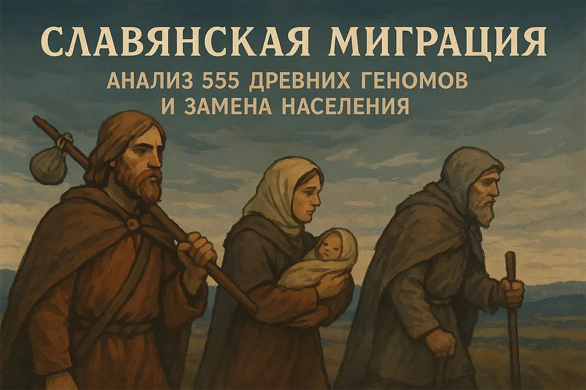 Славянская миграция: анализ 555 древних геномов и замена населения